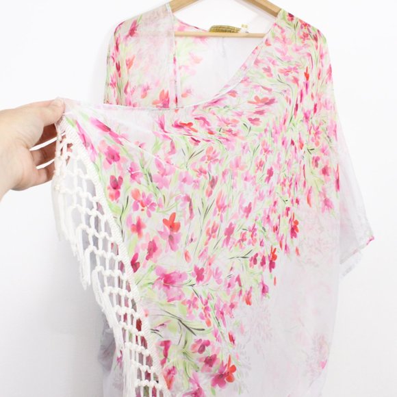 *Wanderlujo Floral Sheer Kimono - Picture 2 of 4